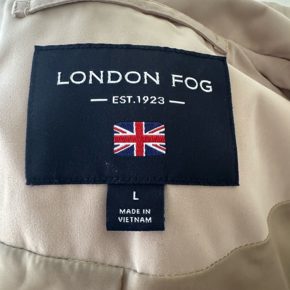 London Fog Tan Trench Coat British Khaki